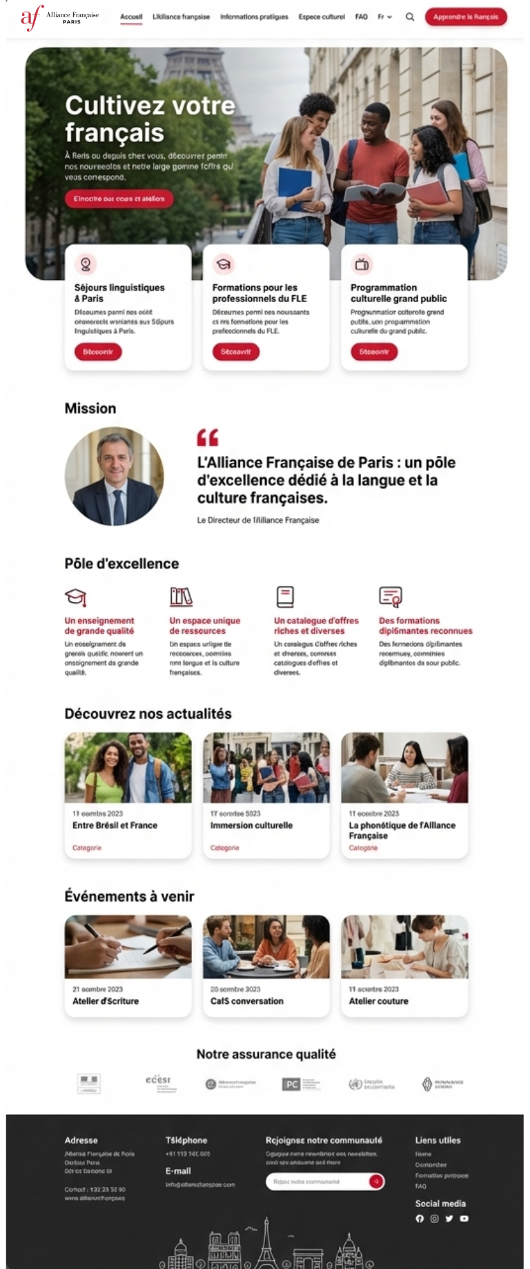 Proposition page d'accueil