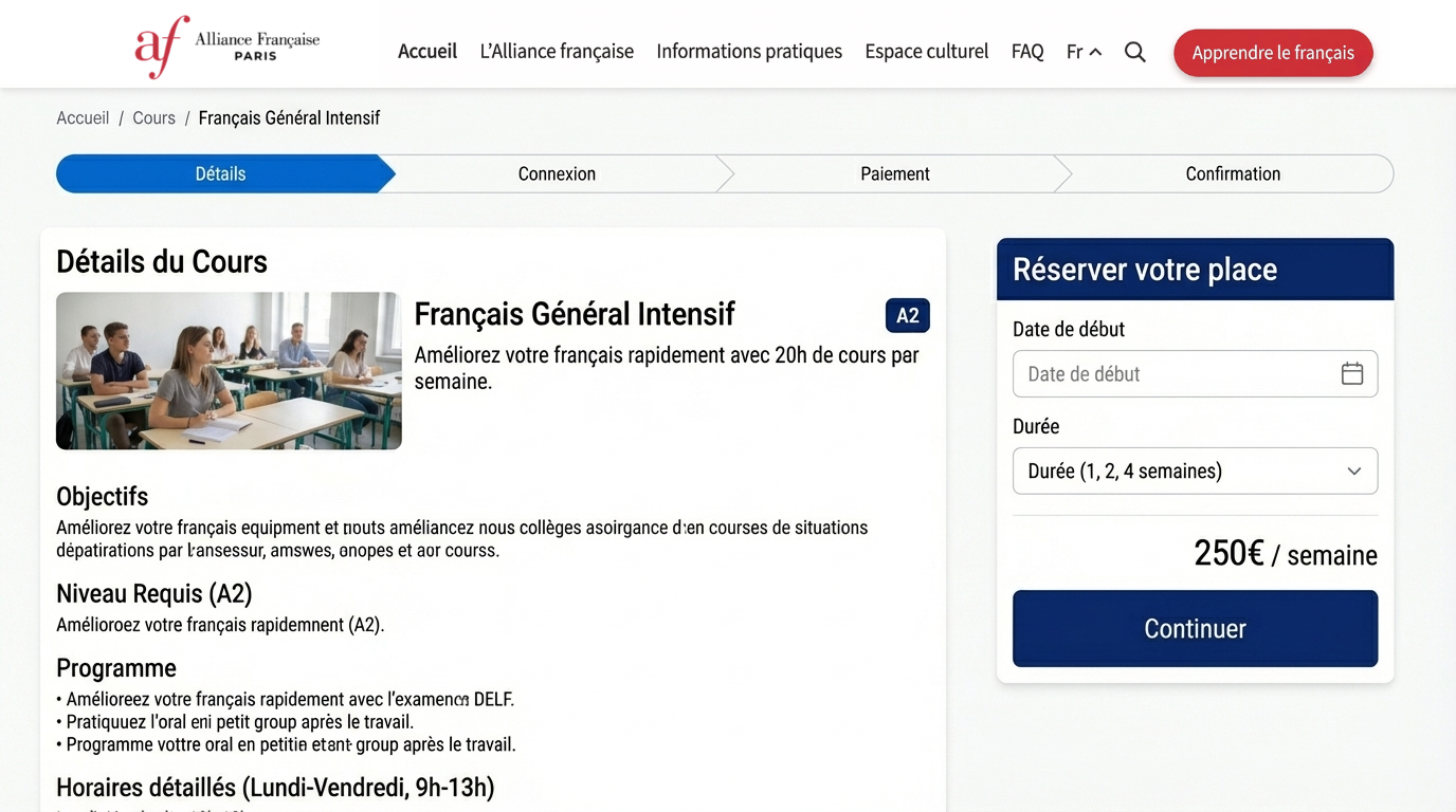Parcours d'inscription