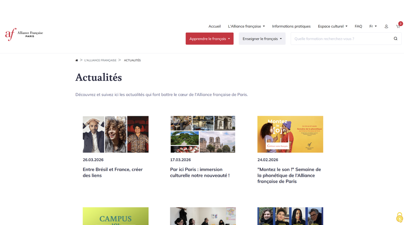 Site actuel